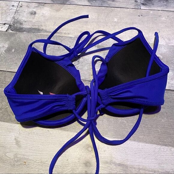 Victoria's Secret Royal Blue Push Up Bikini Top 32B - Picture 2 of 6